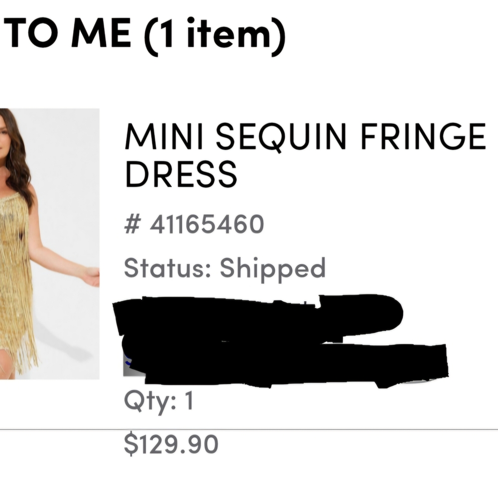 Gold Sequin Fringe Dress